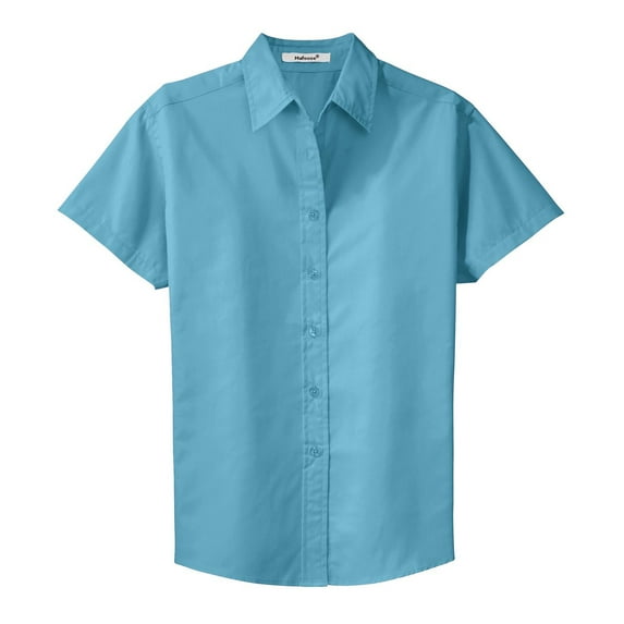 Mafoose Women's Comfortable Short Sleeve Easy Care Shirt Maui Blue L