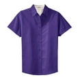 thumbnail image 1 of Mafoose Women's Comfortable Short Sleeve Easy Care Shirt Purple/Light Stone S, 1 of 3
