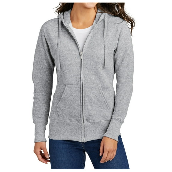 Mafoose Women's Core Fleece Full-Zip Long Sleeve Hooded Cozy Sweatshirt Athletic Heather XS
