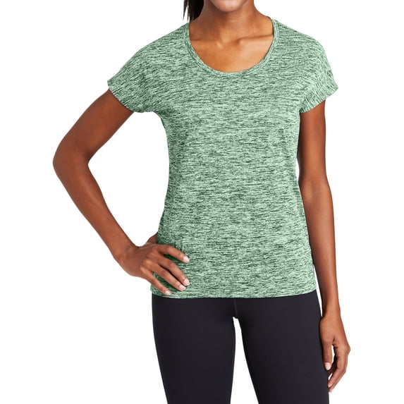 Mafoose Women's Electric Heather Sporty Tee Forest Green Electric Large