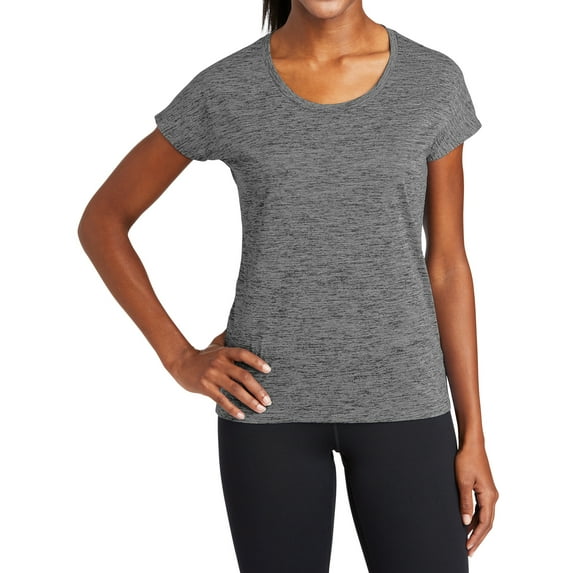 Mafoose Women's Electric Heather Sporty Tee Grey-Black Electric X-Small