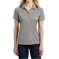 thumbnail image 1 of Mafoose Women's Heather Colorblock Contender Polo Vintage Heather/ Forest Green Large, 1 of 5