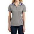 thumbnail image 1 of Mafoose Women's Heather Colorblock Contender Polo Vintage Heather/ Purple Large, 1 of 5