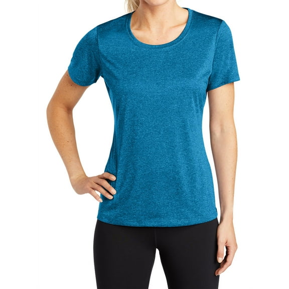 Mafoose Women's Heather Contender Scoop Neck Tee Blue Wake Heather X-Small