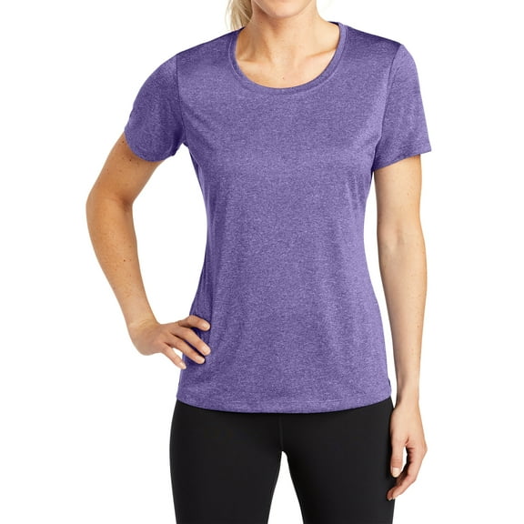Mafoose Women's Heather Contender Scoop Neck Tee Pink Purple Heather Medium