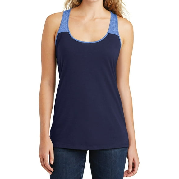 Mafoose Women's Juniors Varsity Tank True Navy/ Deep Royal Small