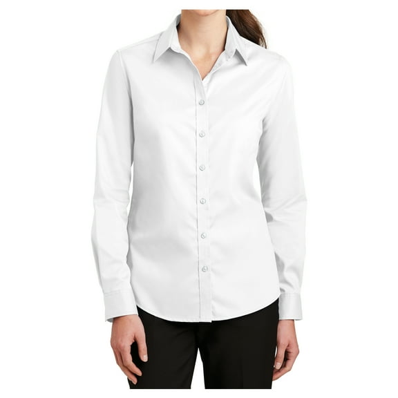 Mafoose Women's Long Sleeve SuperPro Twill Shirt White 4XL