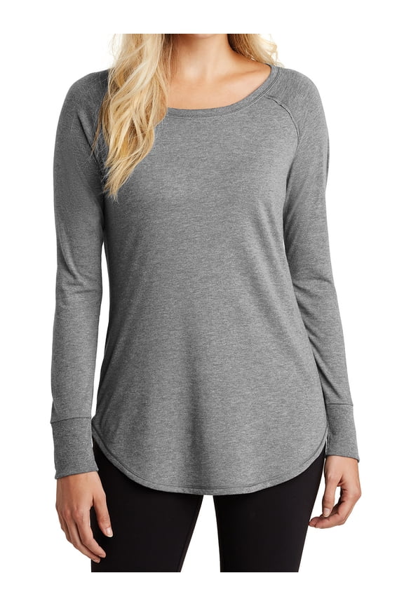 Women's Perfect Tri Long Sleeve Tunic Grey Frost Large