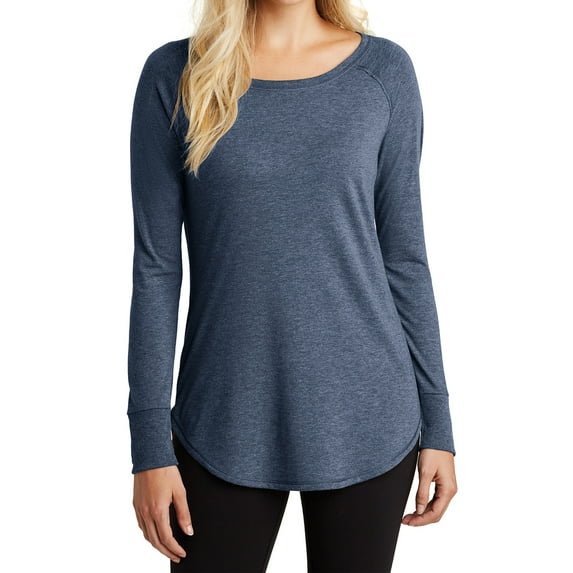 Mafoose Women's Perfect Tri Long Sleeve Tunic Navy Frost X-Small