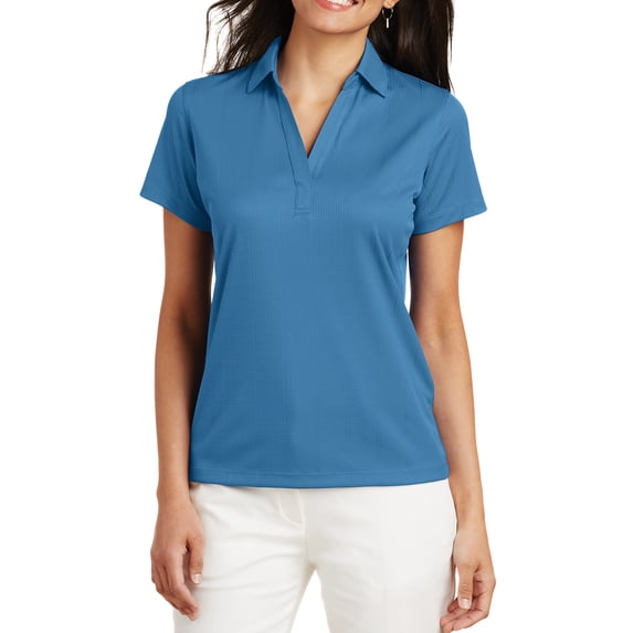 Mafoose Women's Performance Fine Jacquard Polo T-Shirt Ocean Blue Medium