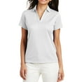 thumbnail image 1 of Mafoose Women's Performance Fine Jacquard Polo T-Shirt White 3X-Large, 1 of 5