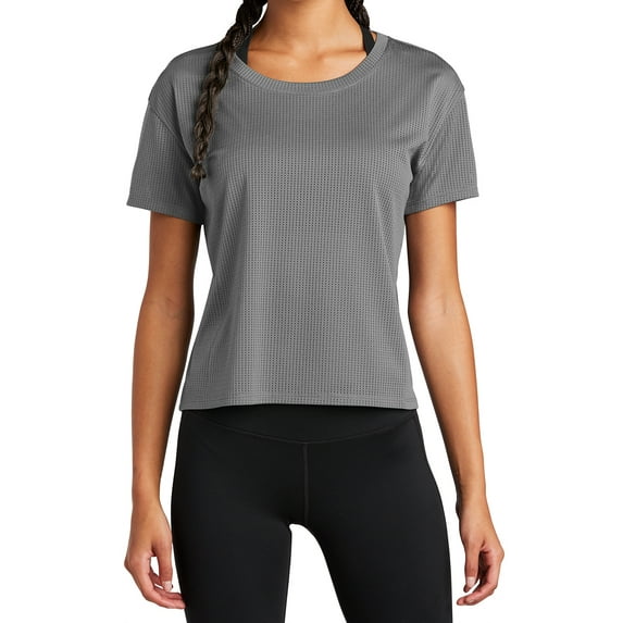 Mafoose Women's PosiCharge Draft Crop Tee Dark Grey Large