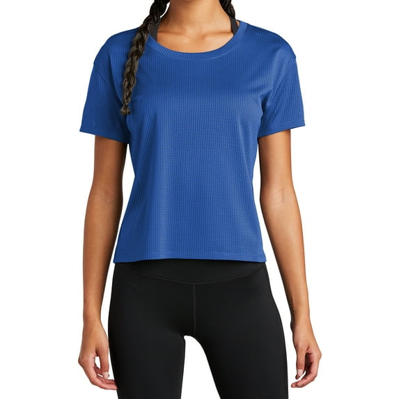 Mafoose Women's PosiCharge Draft Crop Tee True Royal X-Large