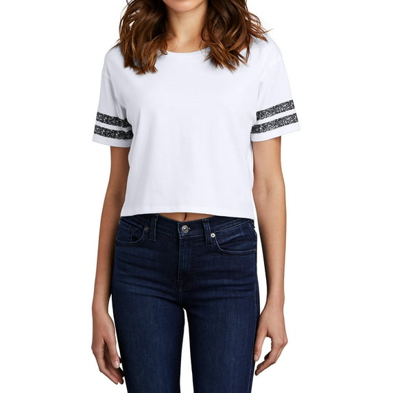Mafoose Women’s Scorecard Crop Tee White/ Black X-Large