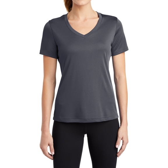Mafoose Women's Short Sleeve Competitor V-Neck Tee Iron Grey X-Large