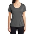 thumbnail image 1 of Mafoose Women's Short Sleeve Posi-UV Pro Scoop Neck Tee Dark Smoke Grey Medium, 1 of 5