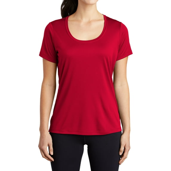Mafoose Women's Short Sleeve Posi-UV Pro Scoop Neck Tee True Red Small