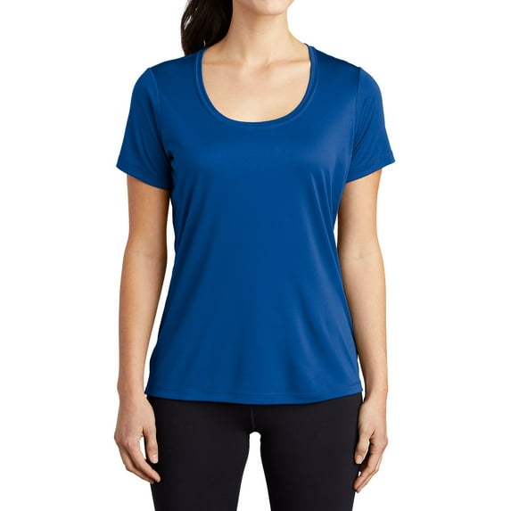Mafoose Women's Short Sleeve Posi-UV Pro Scoop Neck Tee True Royal Large