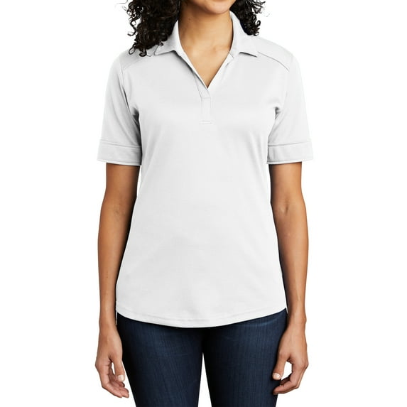 Mafoose Women's Silk Touch Interlock Performance Polo Shirt White Small