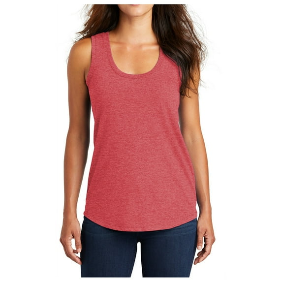 Mafoose Women’s Soft and Stylish Perfect Tri Racerback Workout Tank Top Red Frost Large
