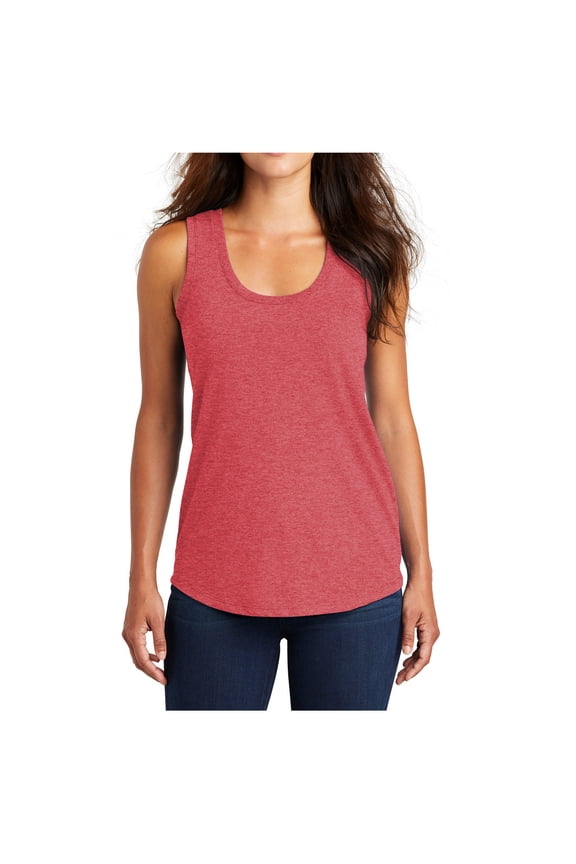 Women’s Soft and Stylish Perfect Tri Racerback Workout Tank Top Red Frost X-Large