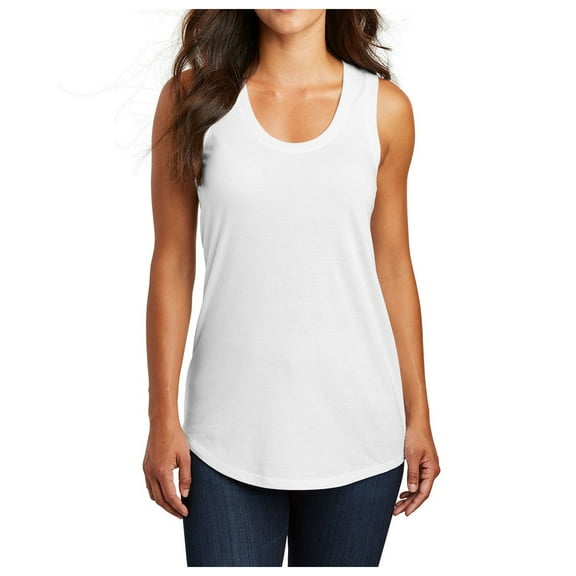 Mafoose Women’s Soft and Stylish Perfect Tri Racerback Workout Tank Top White Small