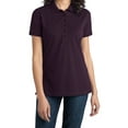thumbnail image 1 of Mafoose Women's Stretch Pique Polo Aubergine Purple X-Small, 1 of 5