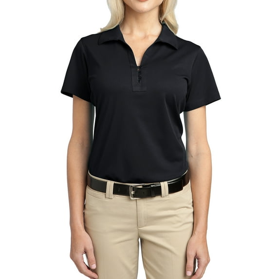 Mafoose Women's Tech Pique Polo T-Shirt Black 4X-Large