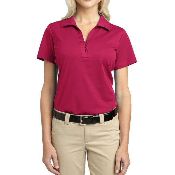 Mafoose Women's Tech Pique Polo T-Shirt Raspberry Pink Medium