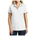 thumbnail image 1 of Mafoose Womens Dry Zone UV Micro-Mesh Tipped Polo White/ Deep Black X-Large, 1 of 4