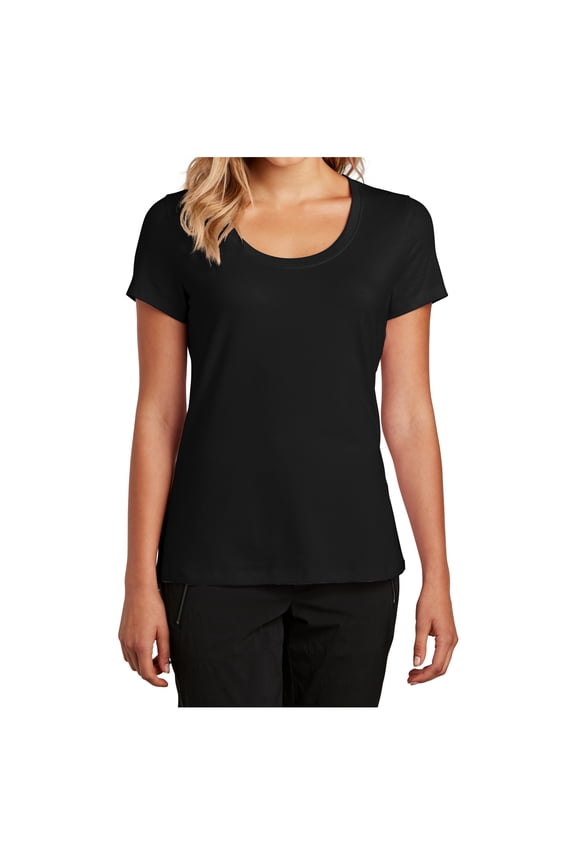 Womens Flex Scoop Neck Female T-Shirt Black Large
