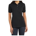 thumbnail image 1 of Mafoose Womens Heavyweight Cotton Pique Polo Shirt Black XS, 1 of 6