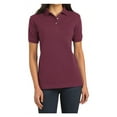 thumbnail image 1 of Mafoose Womens Heavyweight Cotton Pique Polo Shirt Burgundy M, 1 of 6