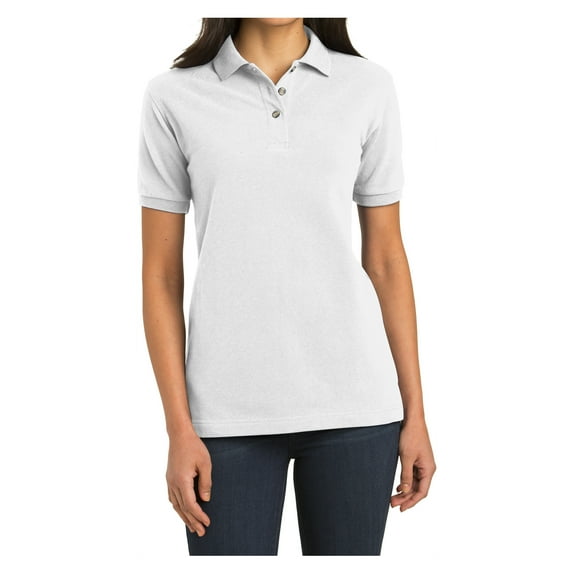 Mafoose Womens Heavyweight Cotton Pique Polo Shirt White 3XL