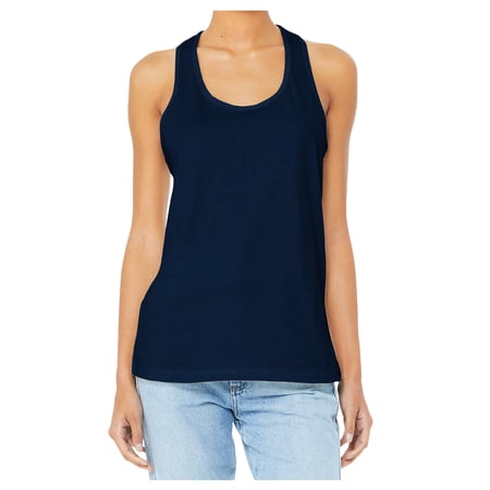 Mafoose Womens Jersey Racerback Female Tank Navy Small