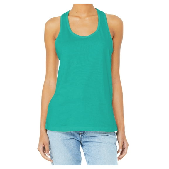 Mafoose Womens Jersey Racerback Female Tank Teal Small