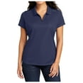 thumbnail image 1 of Mafoose Womens Short Sleeve Pinpoint Mesh Zip Polo True Navy S, 1 of 4