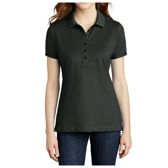 Mafoose Womens Short Sleeve Stretch Pique Polo Grey Smoke XL