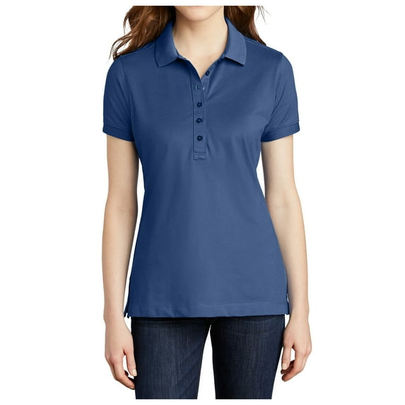 Mafoose Womens Short Sleeve Stretch Pique Polo Moonlight Blue Blue S