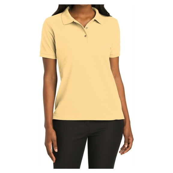 Mafoose Women's Comfortable Silk Touch Polo Golf Shirt Short Sleeve Banana 3XL