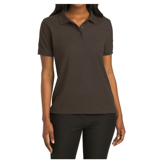 Mafoose Women's Comfortable Silk Touch Polo Golf Shirt Short Sleeve Coffee Bean 3XL