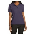 thumbnail image 1 of Mafoose Women's Comfortable Silk Touch Polo Golf Shirt Short Sleeve Eggplant M, 1 of 7