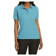 thumbnail image 1 of Mafoose Women's Comfortable Silk Touch Polo Golf Shirt Short Sleeve Maui Blue L, 1 of 7