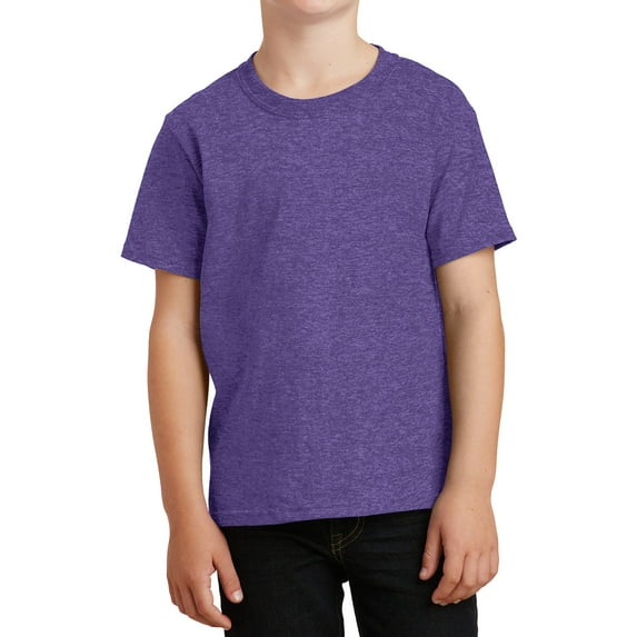 Mafoose Youth Core Cotton Tee Heather Purple X-Large
