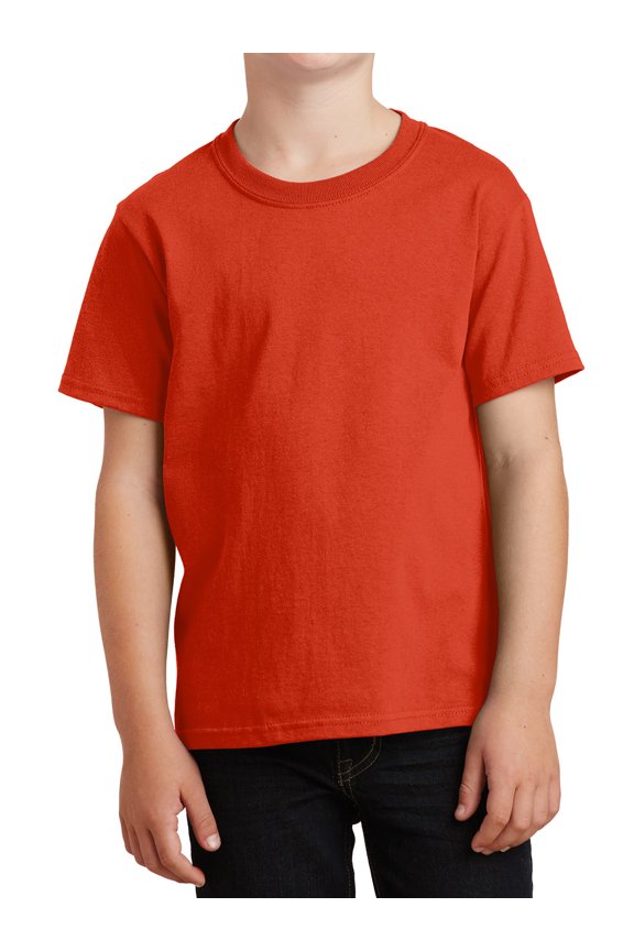 Youth Core Cotton Tee Orange X-Small