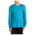 thumbnail image 1 of Mafoose Youth Long Sleeve Lightweight PosiCharge Moisture-Wicking Competitor T-shirt Atomic Blue XS, 1 of 6