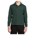 thumbnail image 1 of Mafoose Youth Long Sleeve Silk Touch Polo Dark Green S, 1 of 4