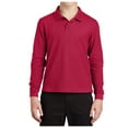 thumbnail image 1 of Mafoose Youth Long Sleeve Silk Touch Polo Red S, 1 of 4