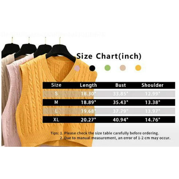 Mafulus Women's V-Neck Knit Sweater Vest Solid Color Argyle Preppy Style Sleeveless Crop Knit Pullover Tops Vest