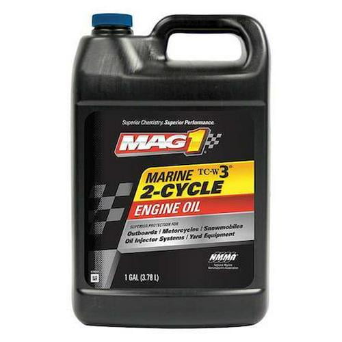 Mag 1 2-Cycle Synthetic Blend Marine Motor Oil, TC-W3 certified, Blue, 1 Gal.